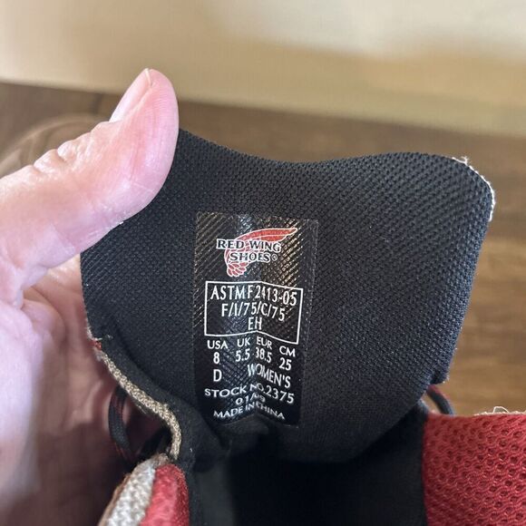 Red Wing 2375 WOMENS 8 Steel Toe Brown Hiking Work Boot Vibram Sole - Picture 10 of 10